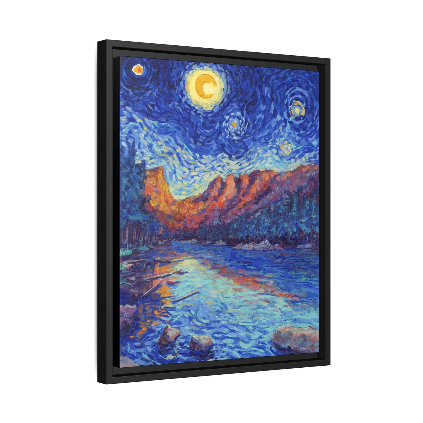 Rocky Mountain National Park Framed Canvas - The Starry Night