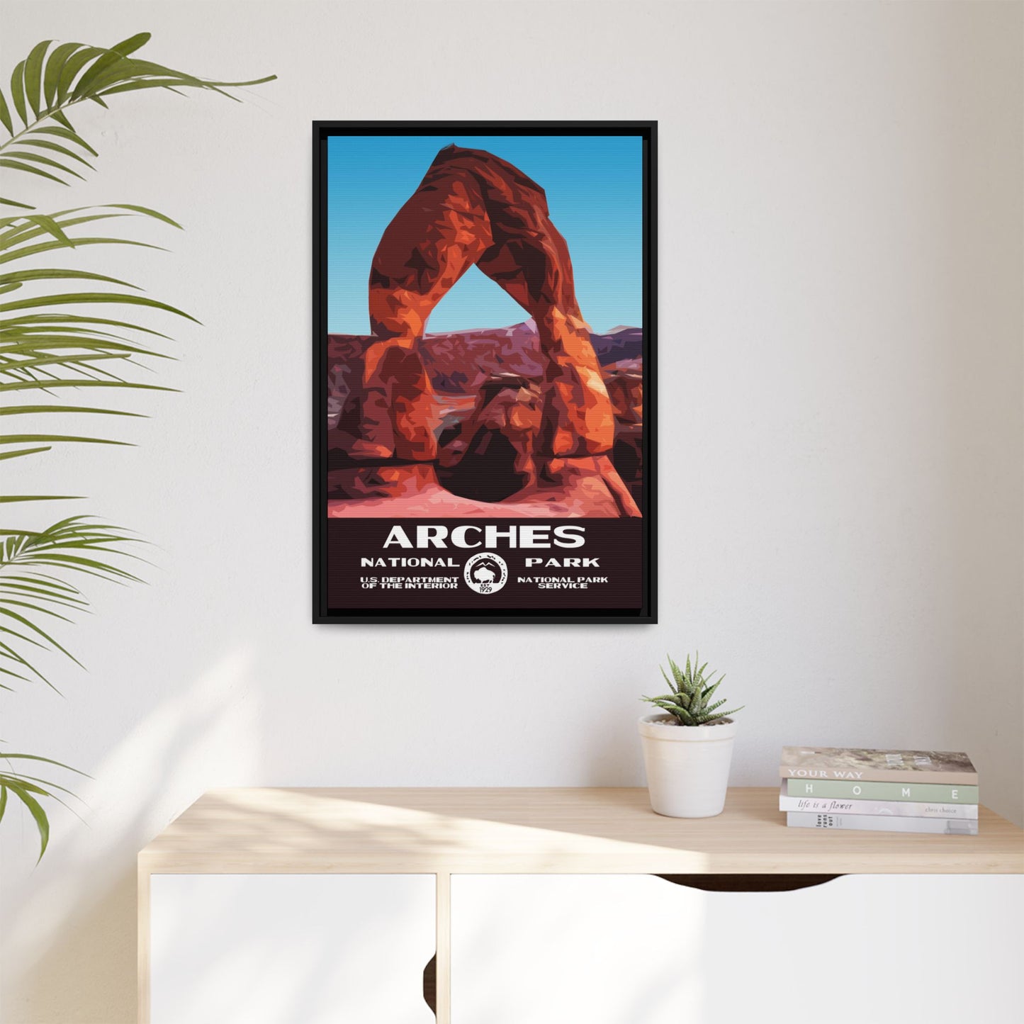 Arches National Park Framed Canvas - WPA Poster