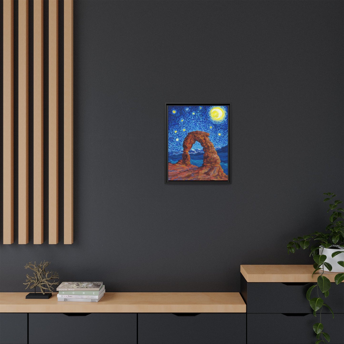 Arches National Park Framed Canvas - The Starry Night