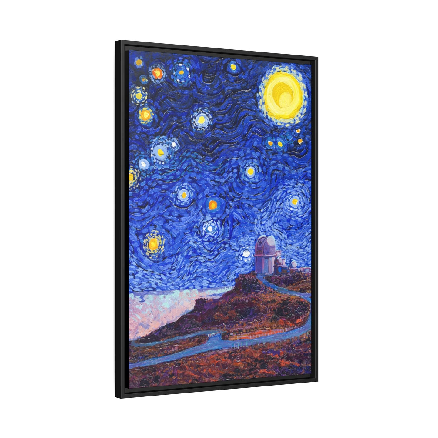 Haleakala National Park Telescope Framed Canvas - The Starry Night