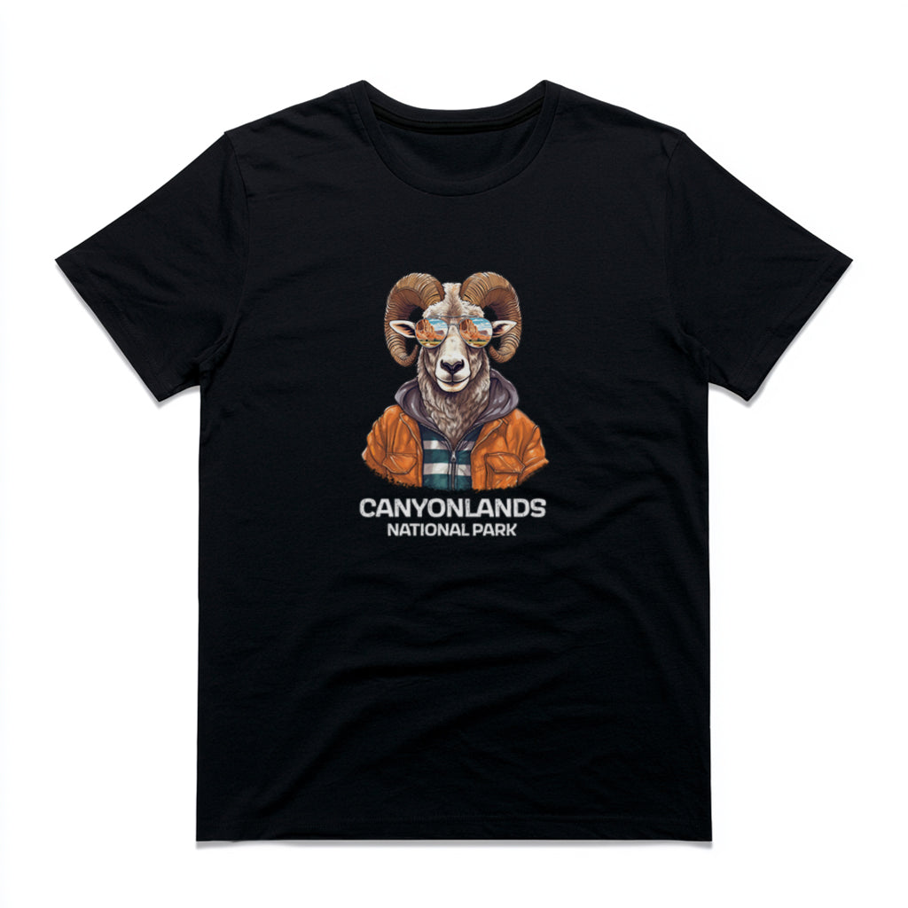 Canyonlands National Park T-Shirt - Bighorn Sheep in Black