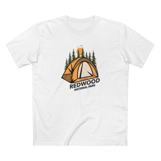 Redwood National Park T-Shirt - Camping in White