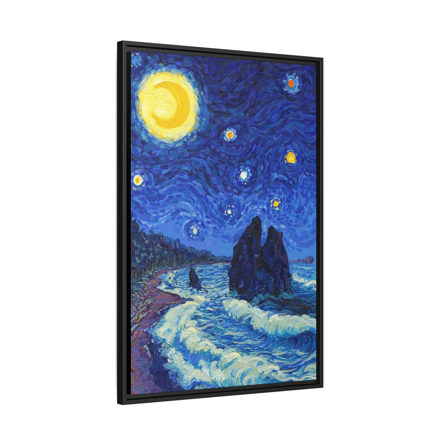 Olympic National Park Framed Canvas - The Starry Night