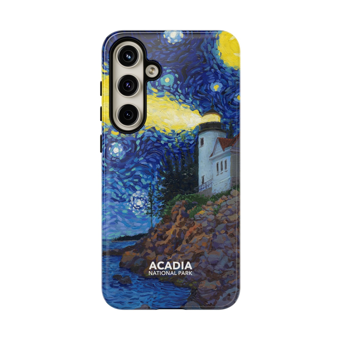 Acadia National Park Phone Case - Starry Night Lighthouse