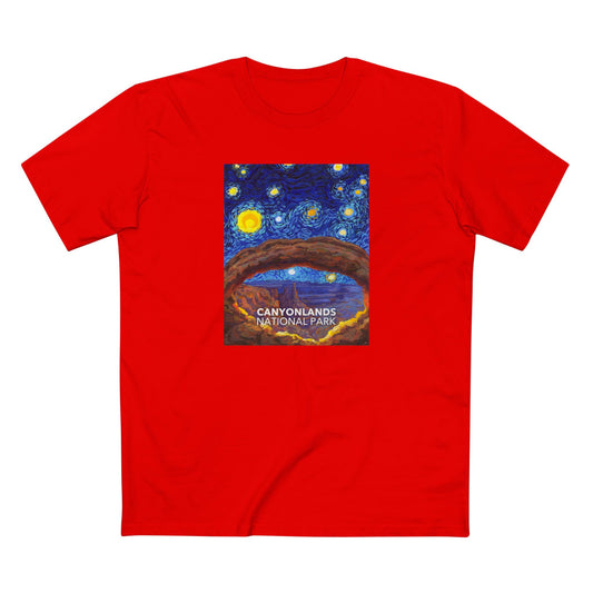 Canyonlands National Park T-Shirt - The Starry Night in Red