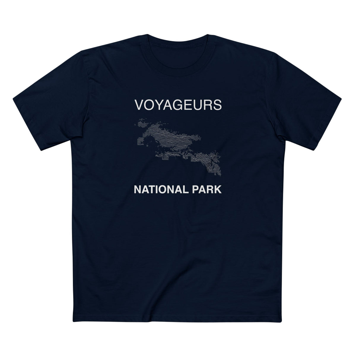 Voyageurs National Park T-Shirt Lines in Navy