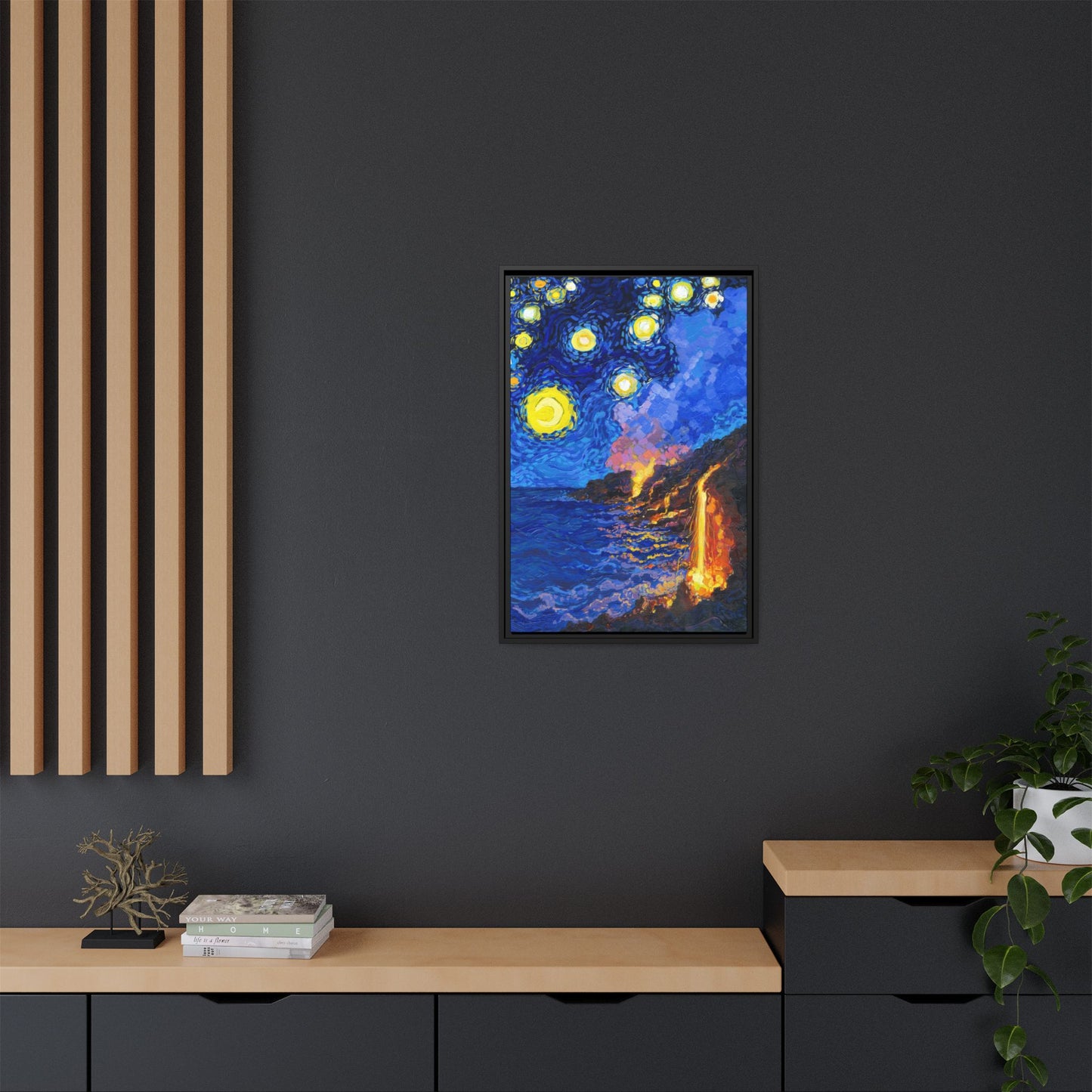 Hawai'i Volcanoes National Park Framed Canvas - The Starry Night