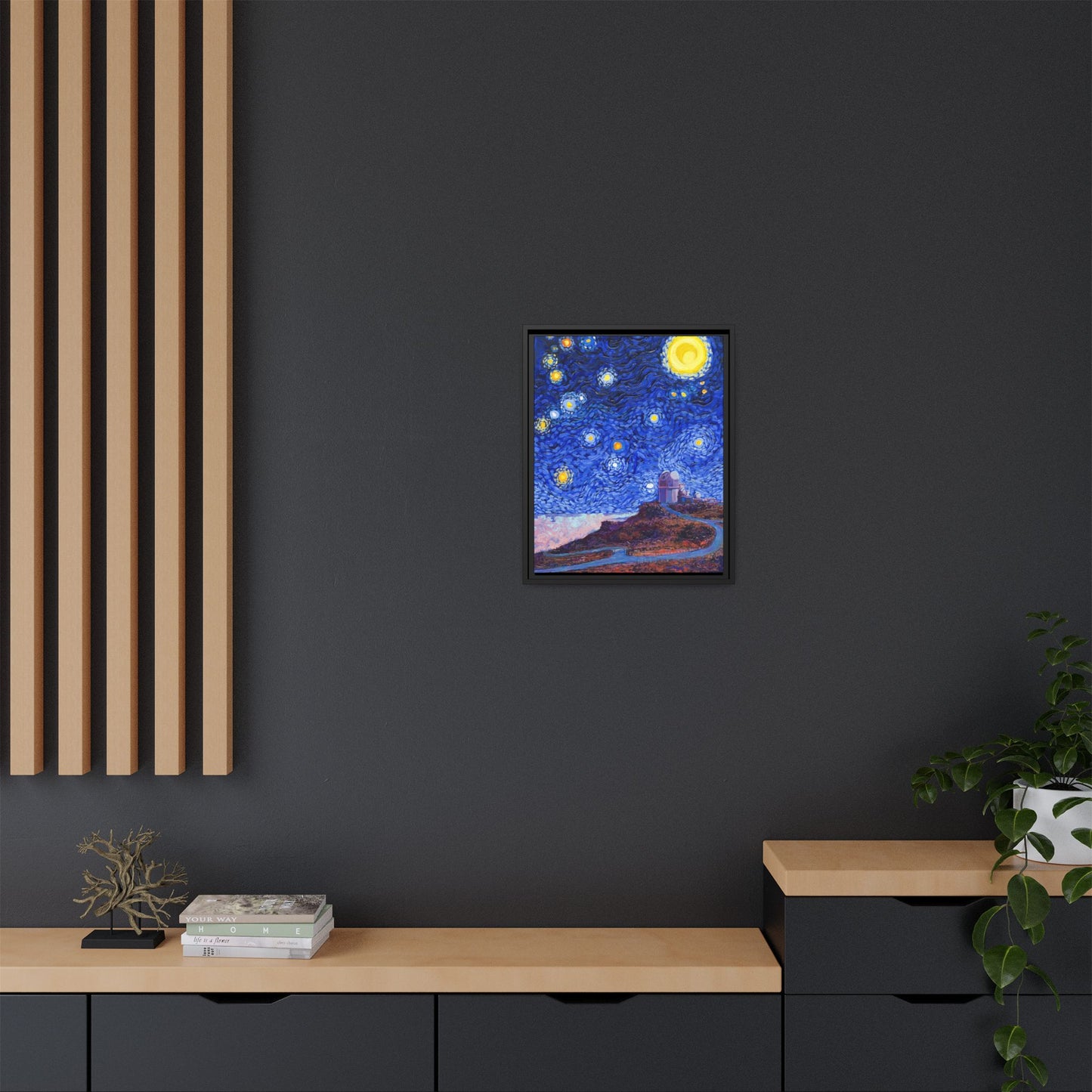 Haleakala National Park Telescope Framed Canvas - The Starry Night