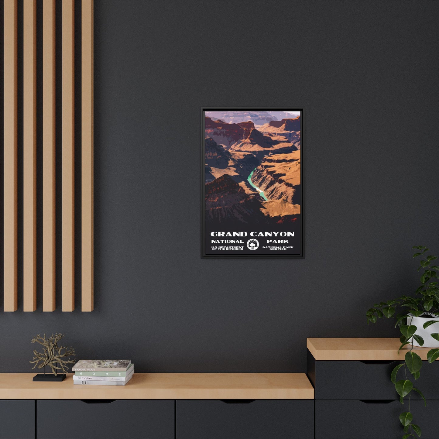 Grand Canyon National Park Framed Canvas - WPA Poster