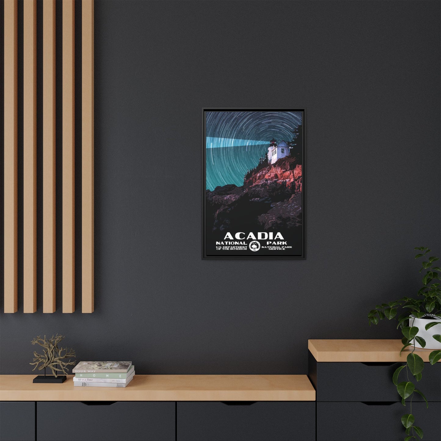 Acadia National Park Framed Canvas - WPA Poster