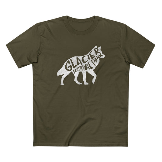 Glacier National Park T-Shirt - Gray Wolf