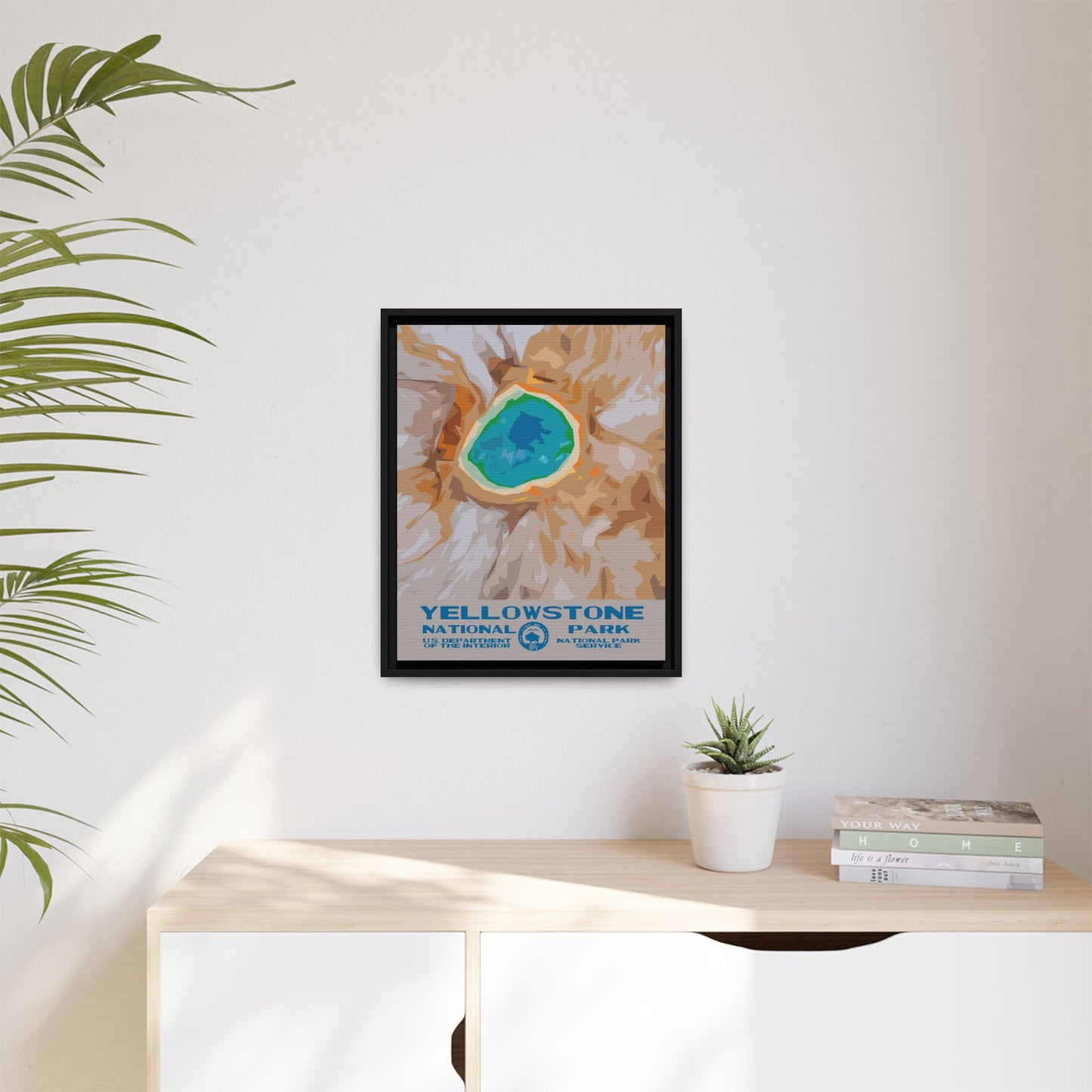 Yellowstone National Park Framed Canvas - WPA Poster