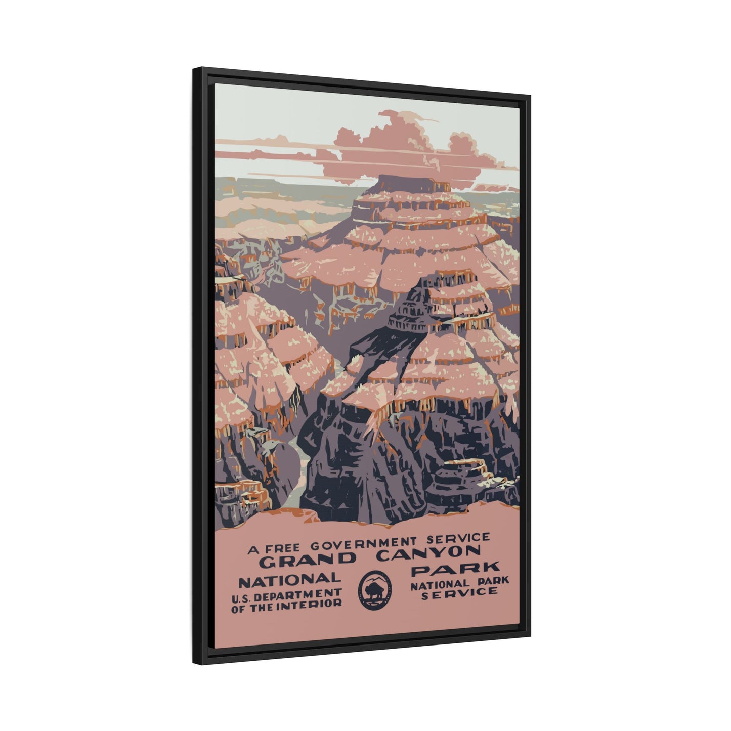 Grand Canyon National Park Framed Canvas - WPA Poster