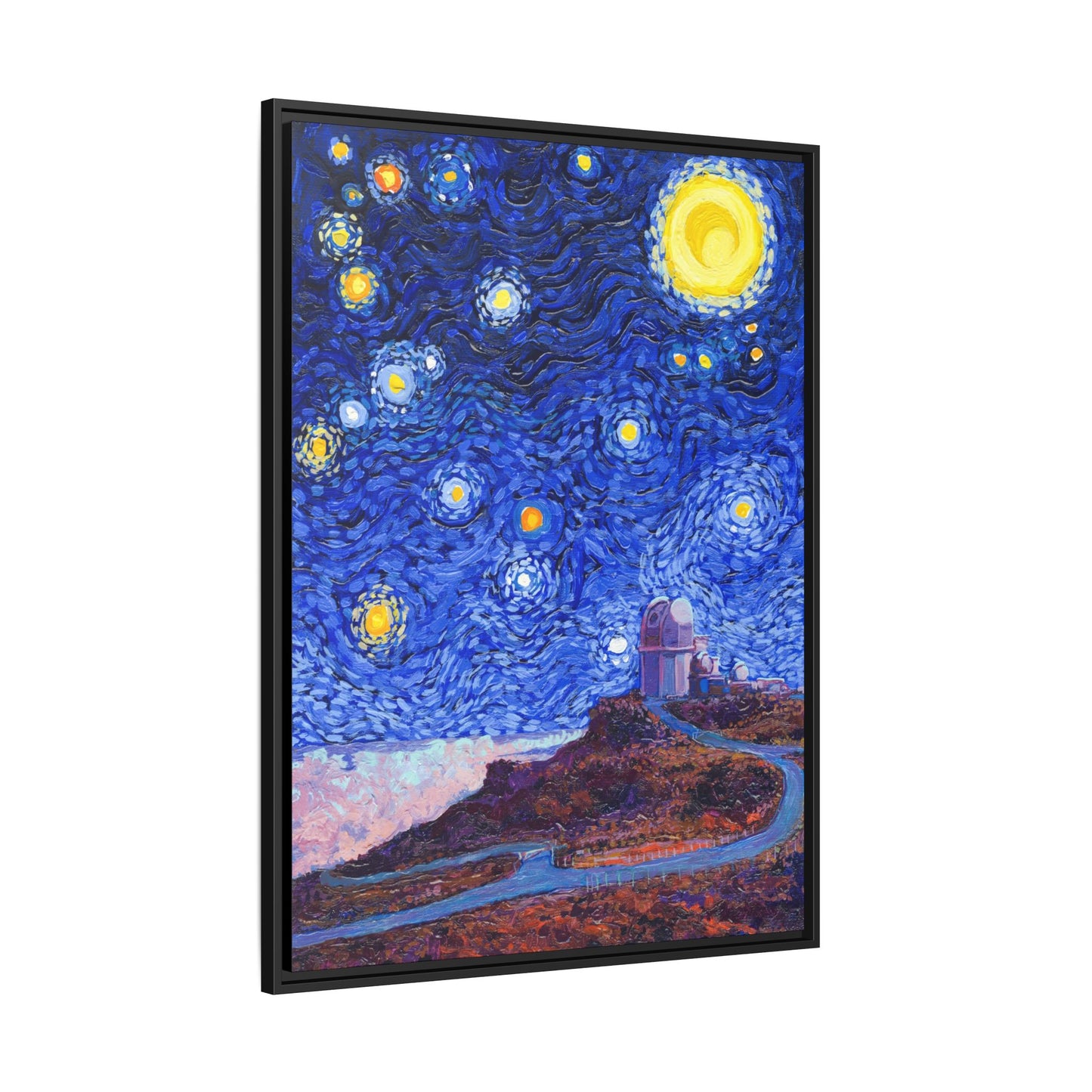 Haleakala National Park Telescope Framed Canvas - The Starry Night