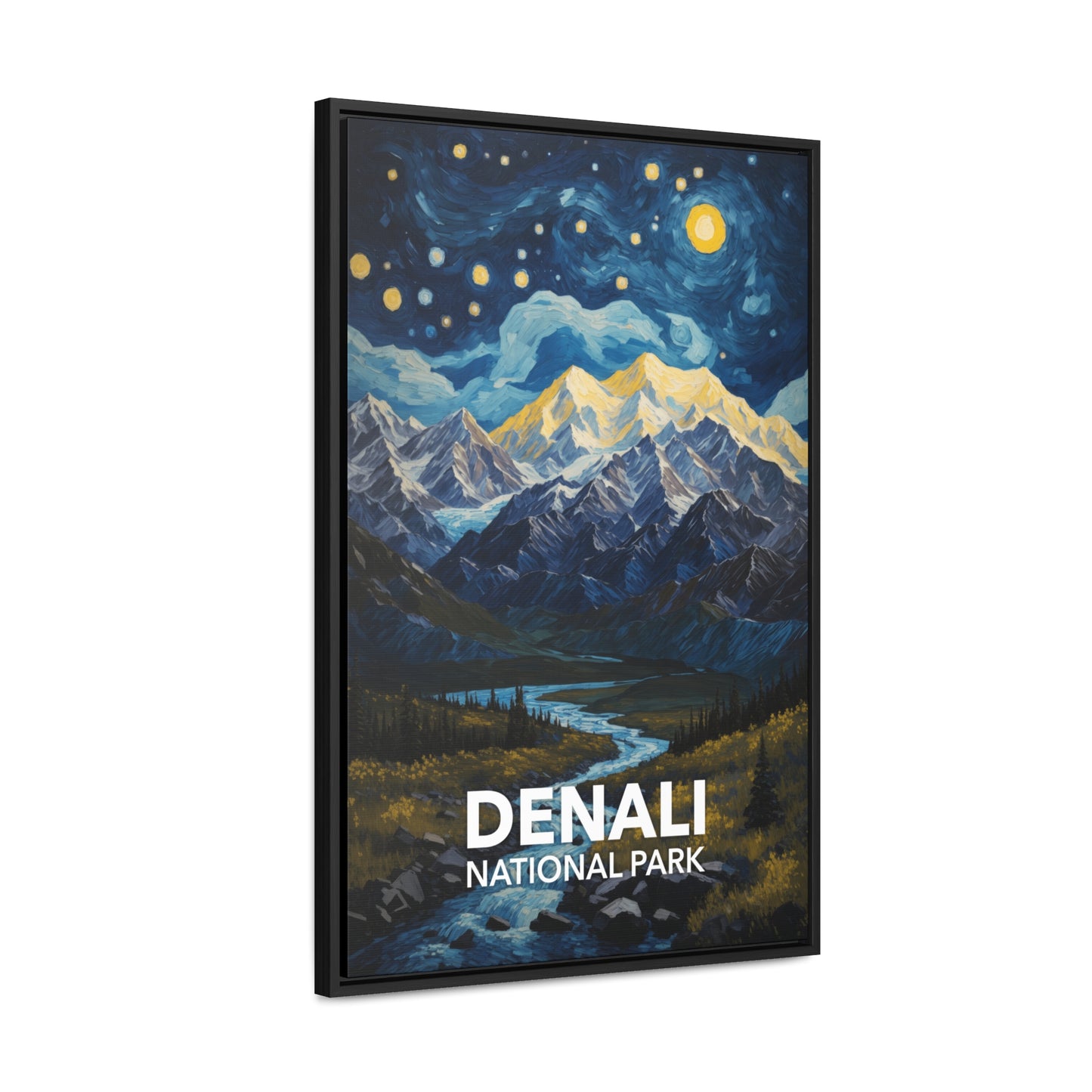 Denali National Park Framed Canvas - The Starry Night