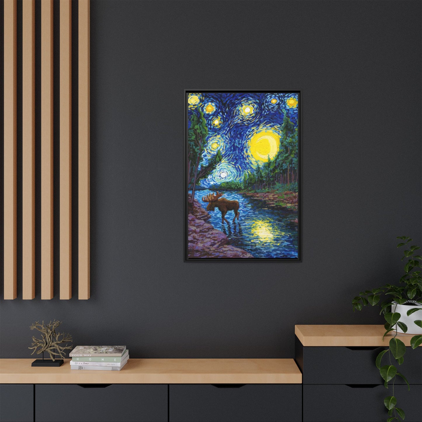Isle Royale National Park Framed Canvas - The Starry Night