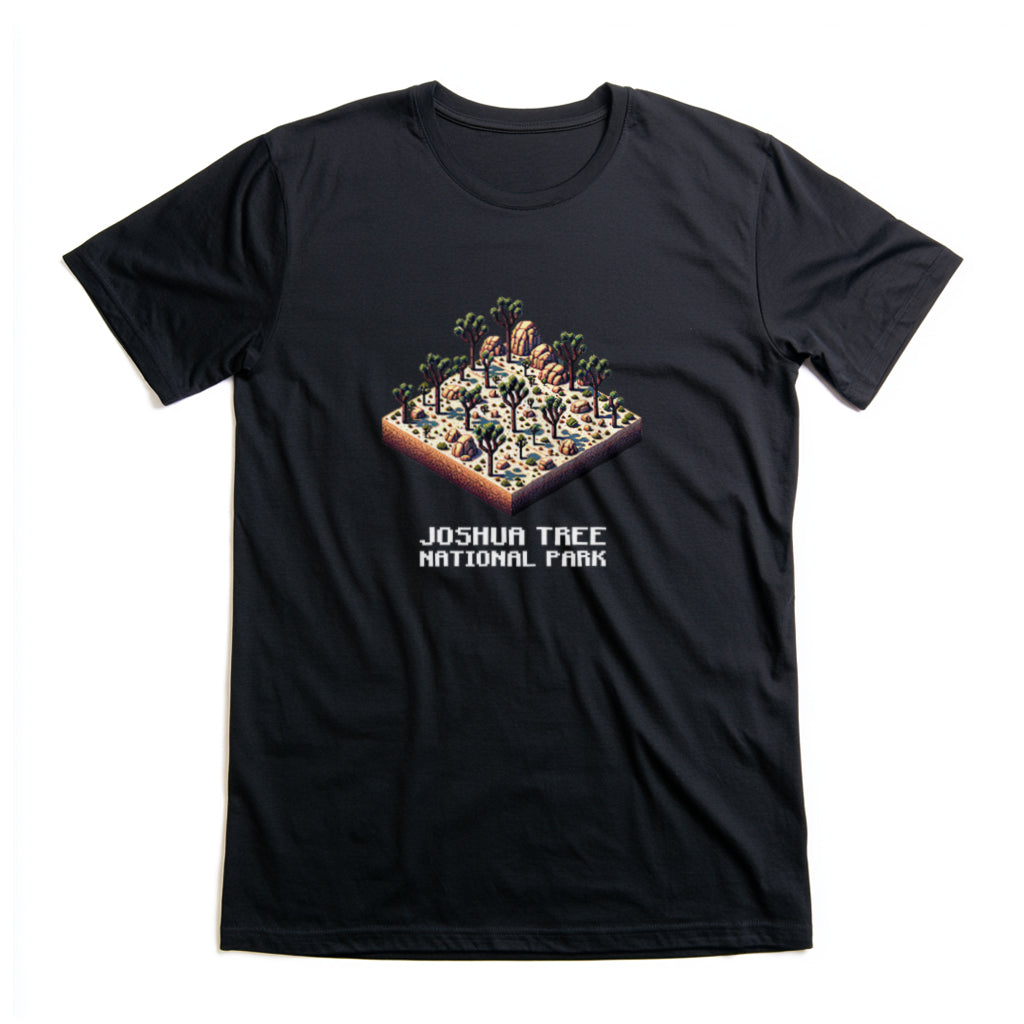 Joshua Tree National Park T-Shirt - Isometric Design in Black