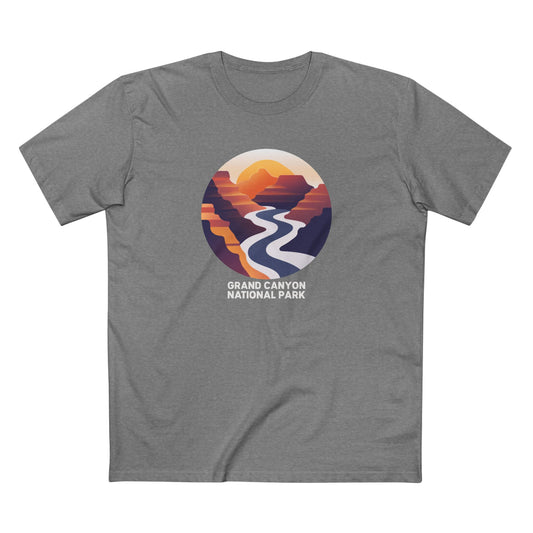 Grand Canyon National Park T-Shirt - Stylized Logo Design in Athletic Heather