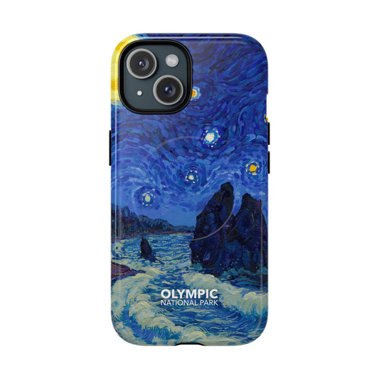 Olympic National Park iPhone Case with MagSafe - Starry Night