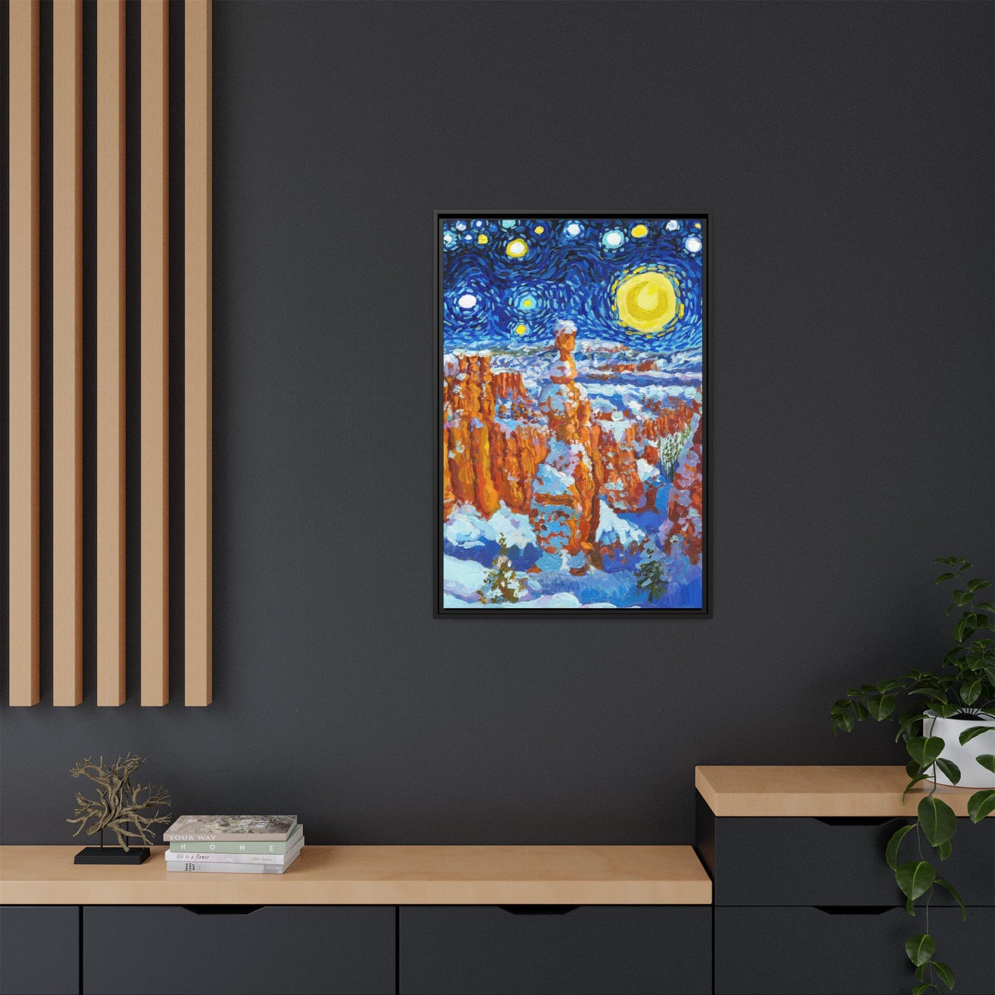 Bryce Canyon National Park Framed Canvas - The Starry Night