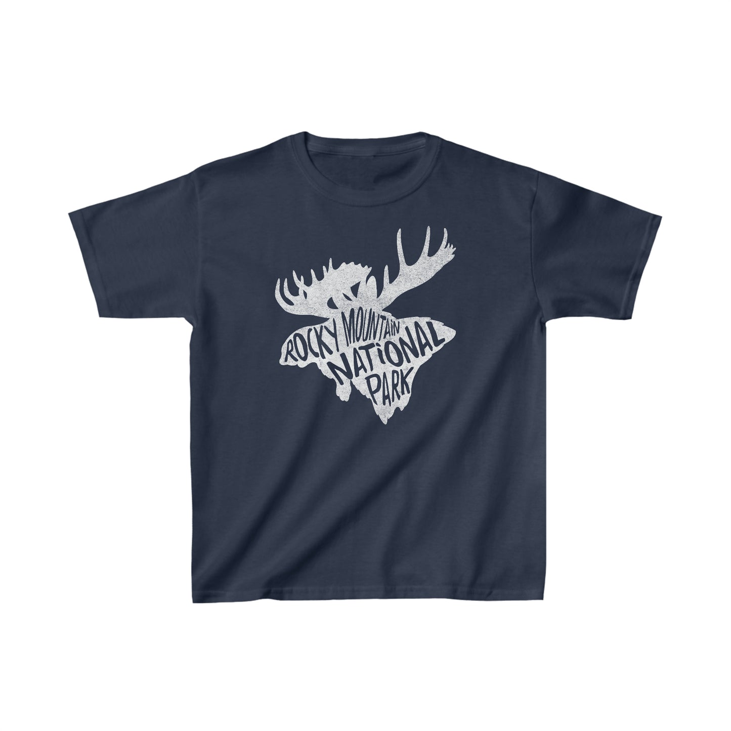 Rocky Mountain National Park Child T-Shirt - Moose Chunky Text