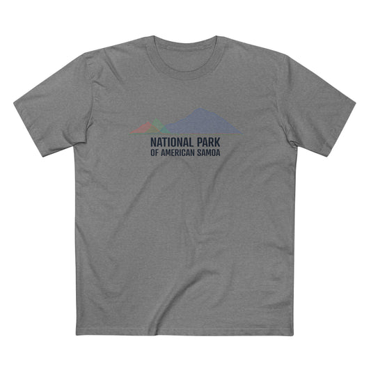 National Park of American Samoa T-Shirt - Histogram Design in Athletic Heather