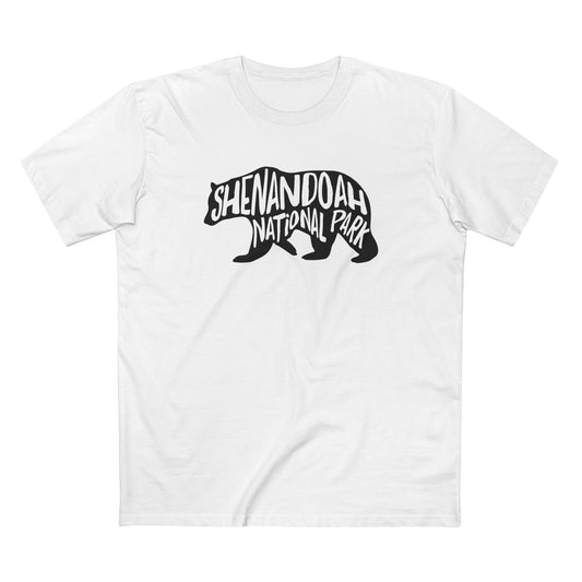Shenandoah National Park T-Shirt - Black Bear in White