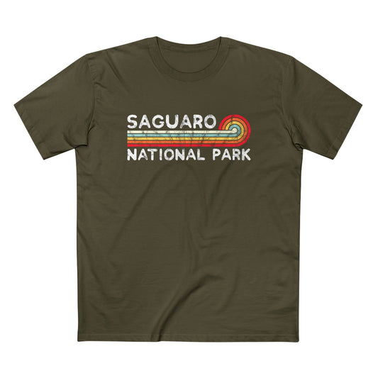 Saguaro National Park T-Shirt - Vintage Stretched Sunrise