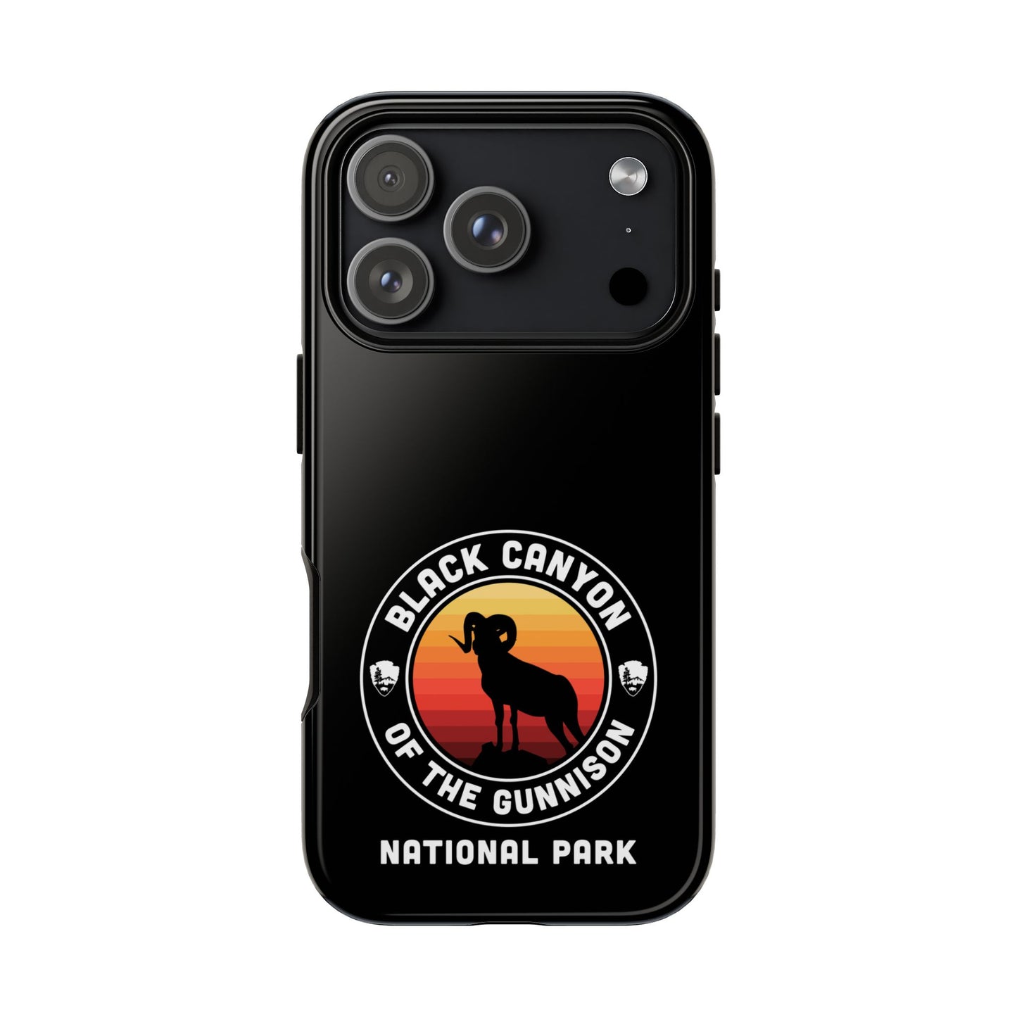 Black Canyon of the Gunnison National Park Phone Case - Round Emblem Design