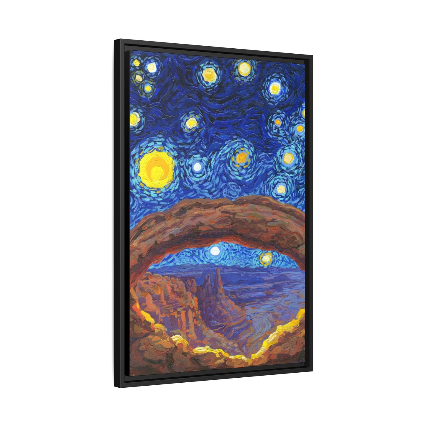 Canyonlands National Park Framed Canvas - The Starry Night