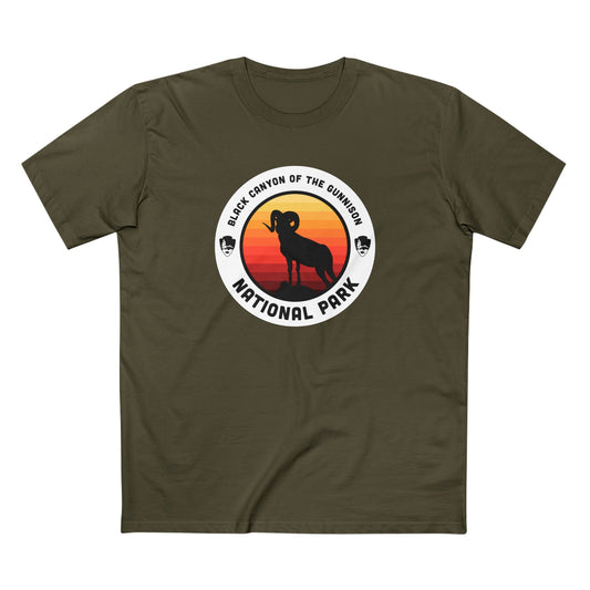 Black Canyon of the Gunnison National Park T-Shirt - Round Badge Design