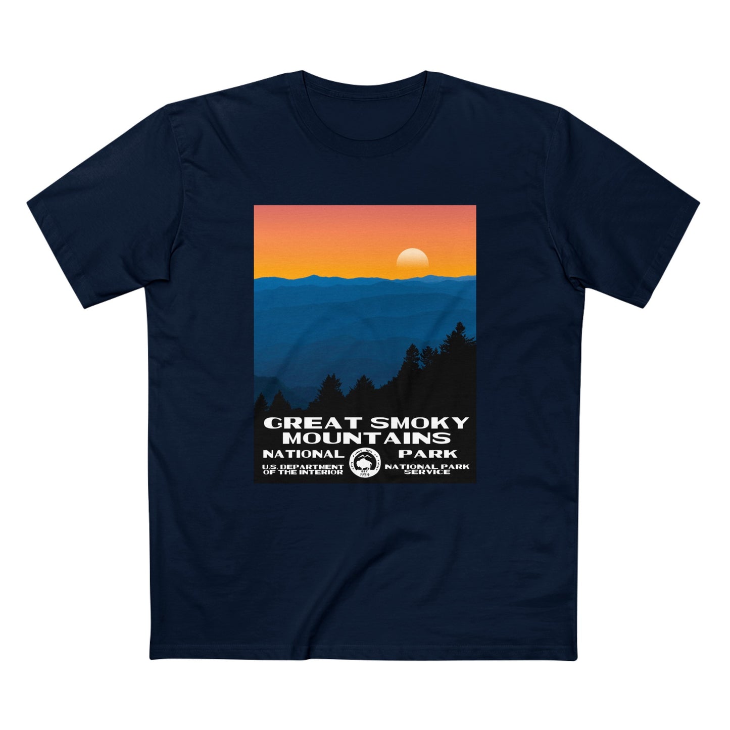 Great Smoky Mountains National Park T-Shirt - WPA Poster Design