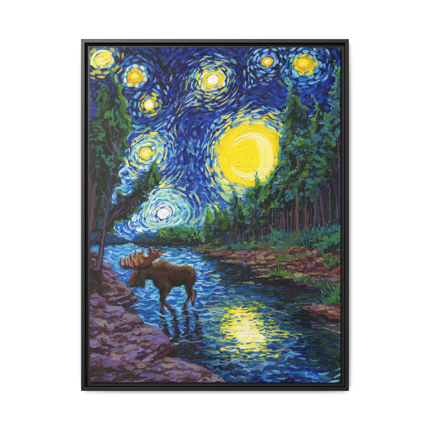 Isle Royale National Park Framed Canvas - The Starry Night