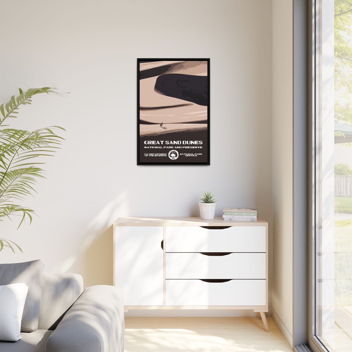 Great Sand Dunes National Park Framed Canvas - WPA Poster