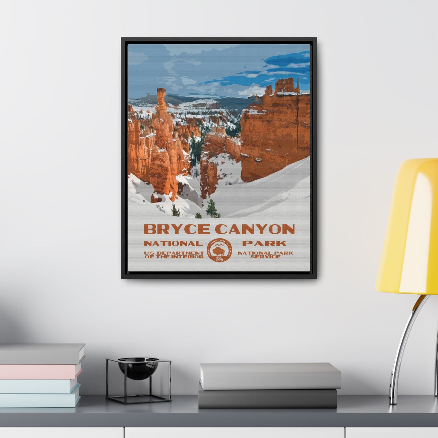 Bryce Canyon National Park Framed Canvas - WPA Poster
