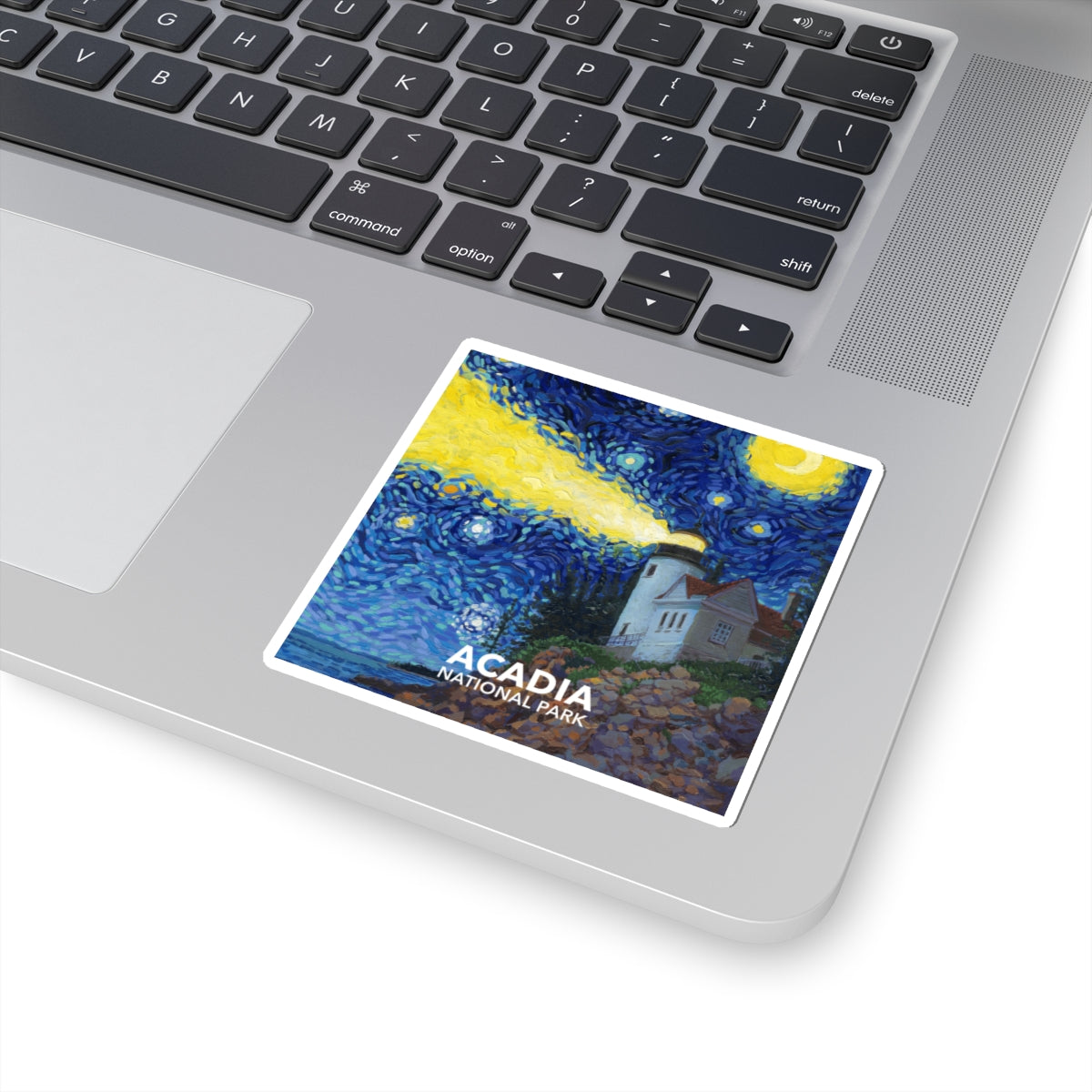 Acadia National Park Sticker - Starry Night Lighthouse