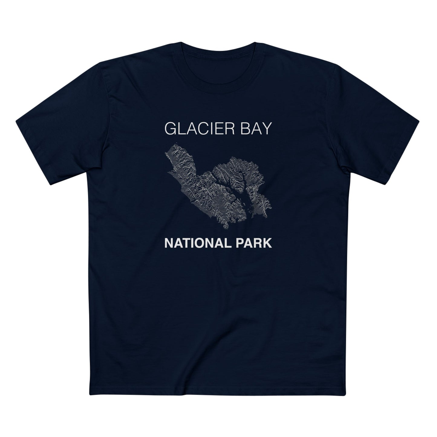 Glacier Bay National Park T-Shirt Lines in Navy