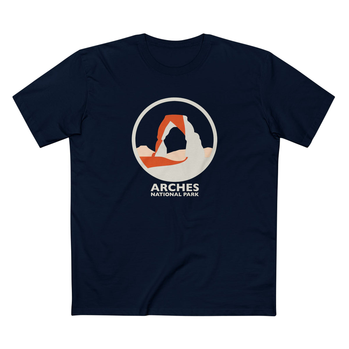 Arches National Park T-Shirt - Round Logo in Navy