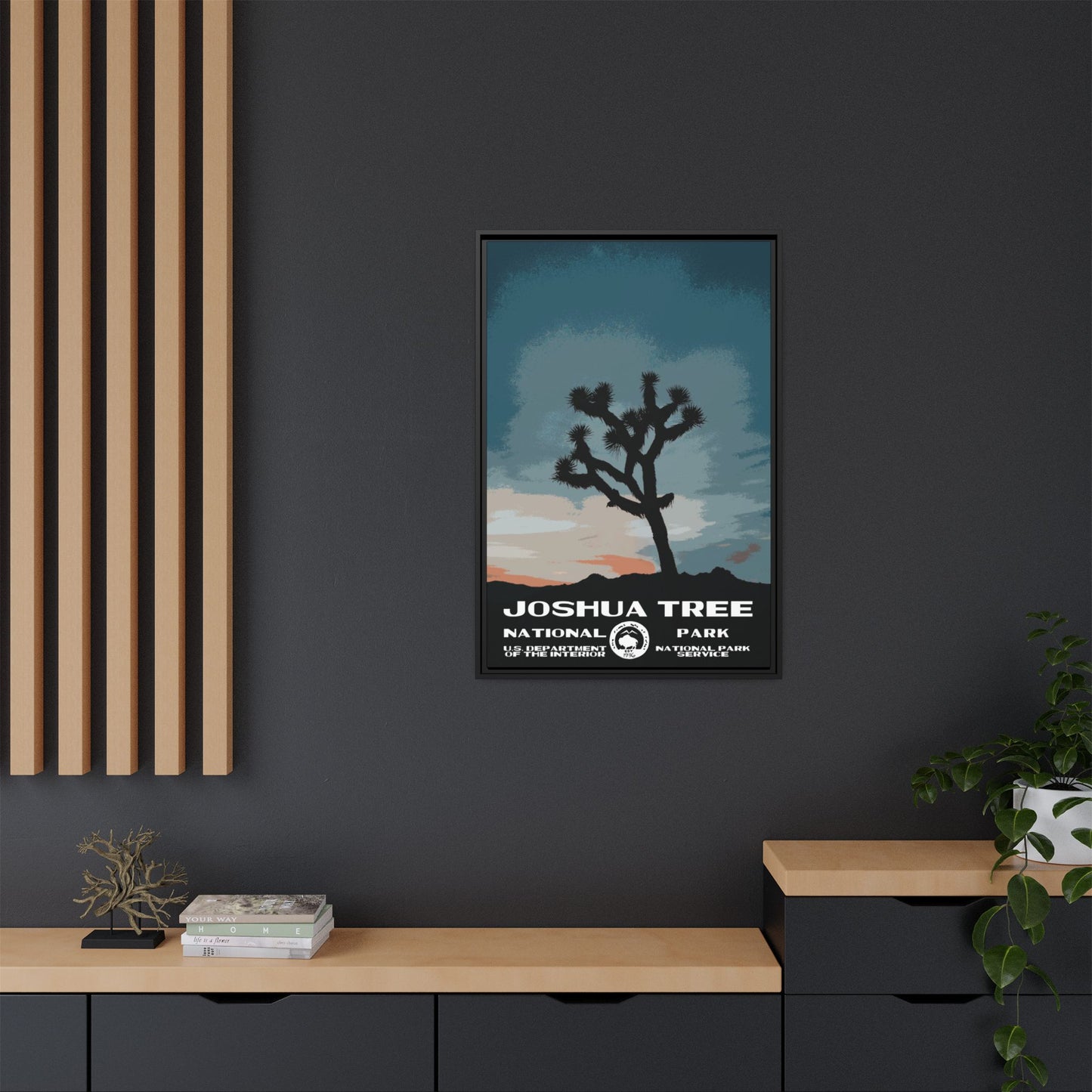 Joshua Tree National Park Framed Canvas - WPA Poster