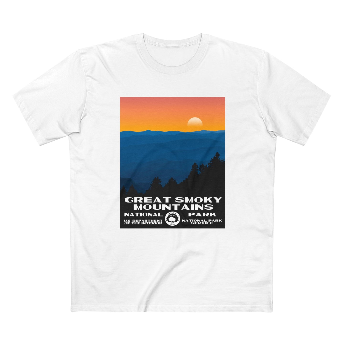 Great Smoky Mountains National Park T-Shirt - WPA Poster Design