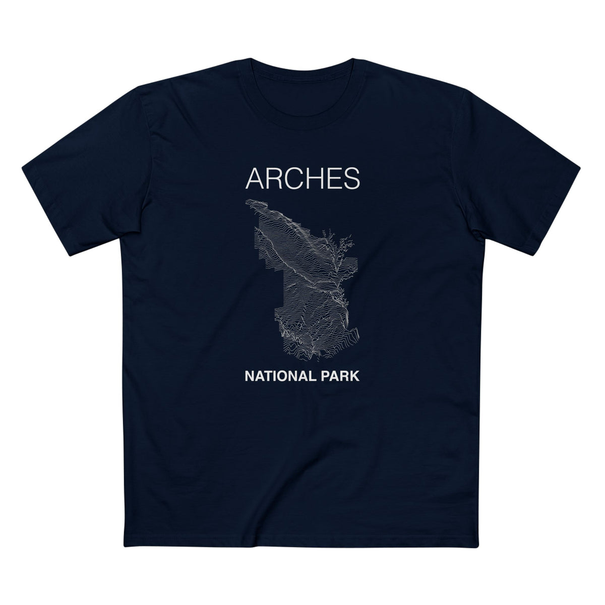 Arches National Park T-Shirt Lines in Navy