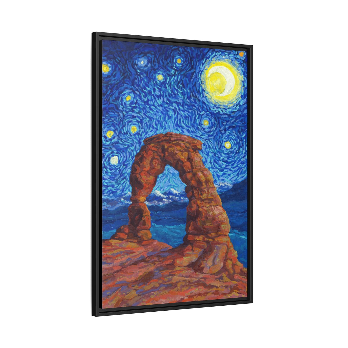 Arches National Park Framed Canvas - The Starry Night
