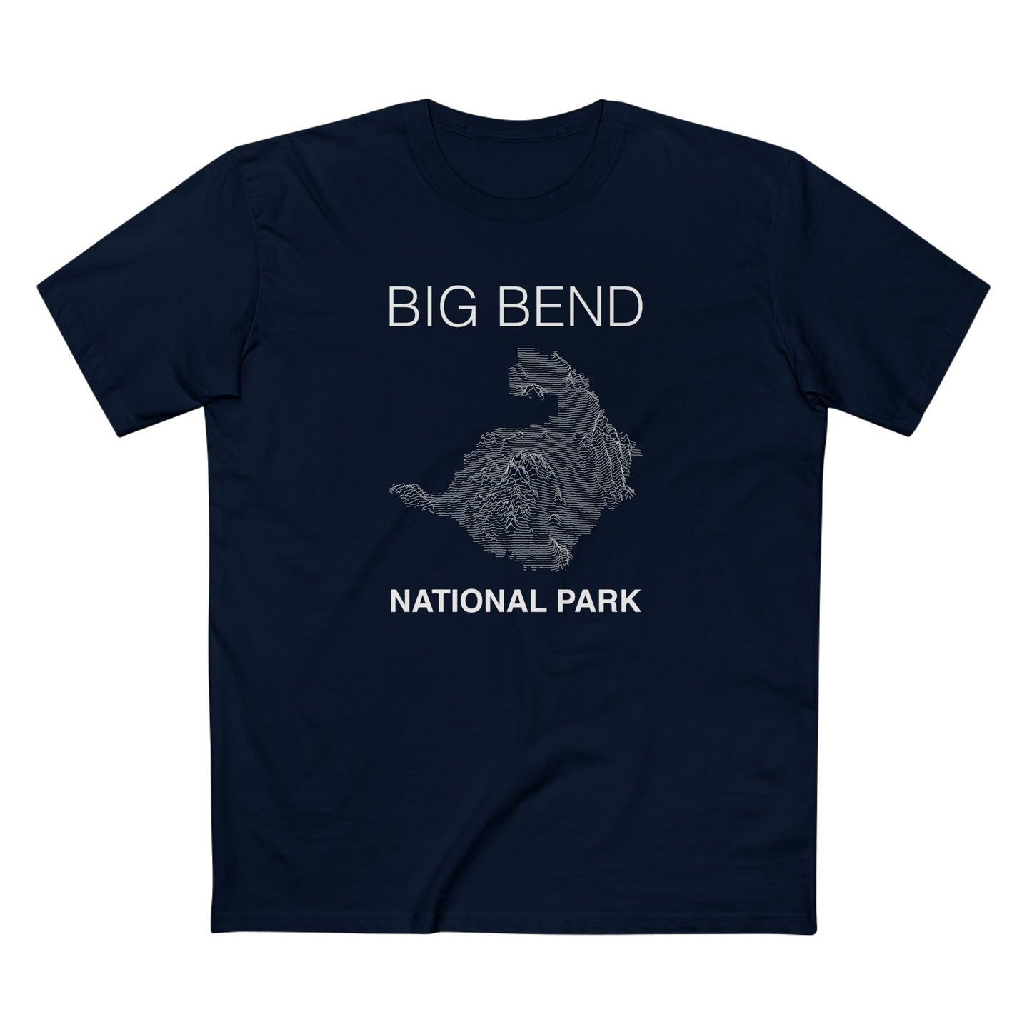 Big Bend National Park T-Shirt Lines in Navy