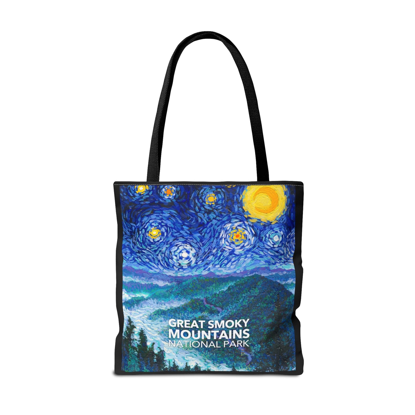 Great Smoky Mountains National Park Tote Bag - Blue Starry Night Large