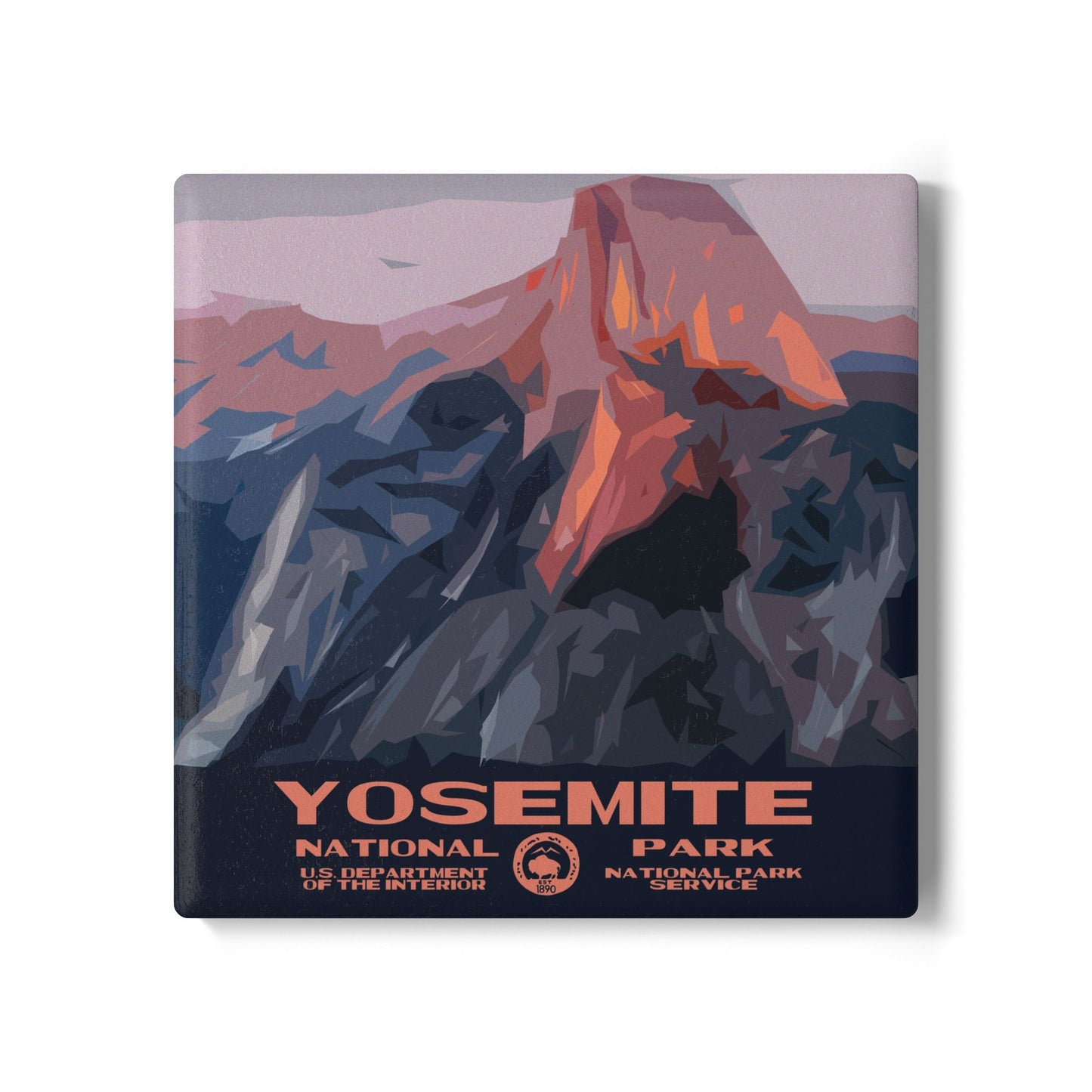 Yosemite National Park Ceramic Coaster - Half Dome