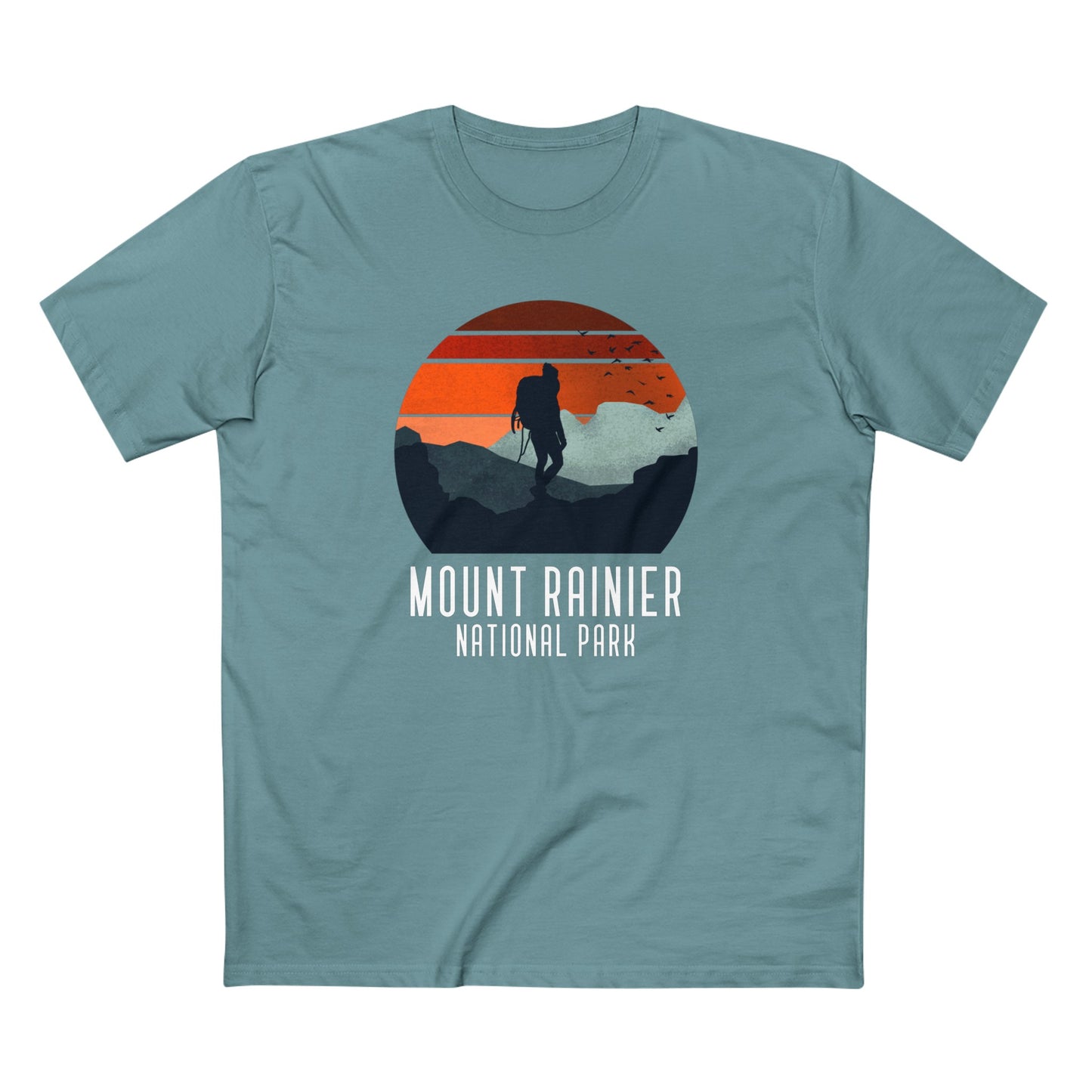 Mount Rainier National Park T-Shirt - Hiker Graphic