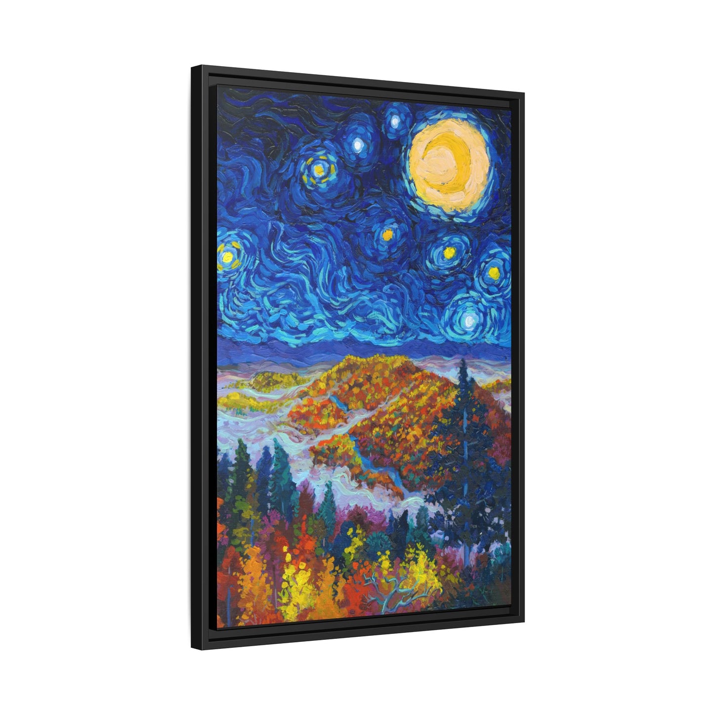 Great Smoky Mountains National Park Fall Colors Framed Canvas - The Starry Night