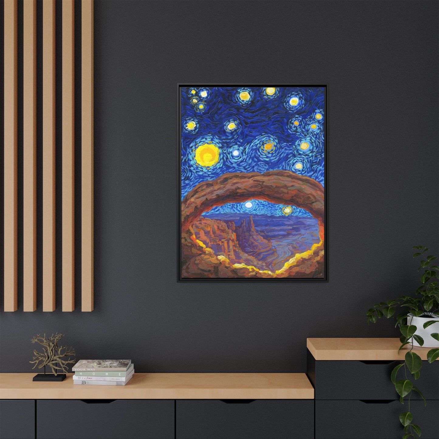 Canyonlands National Park Framed Canvas - The Starry Night