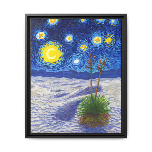 White Sands National Park Framed Canvas - The Starry Night