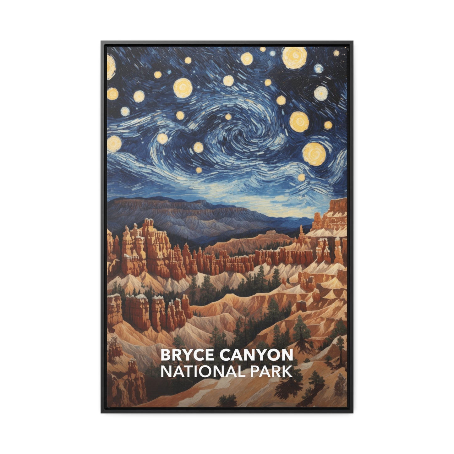 Bryce Canyon National Park Framed Canvas - The Starry Night